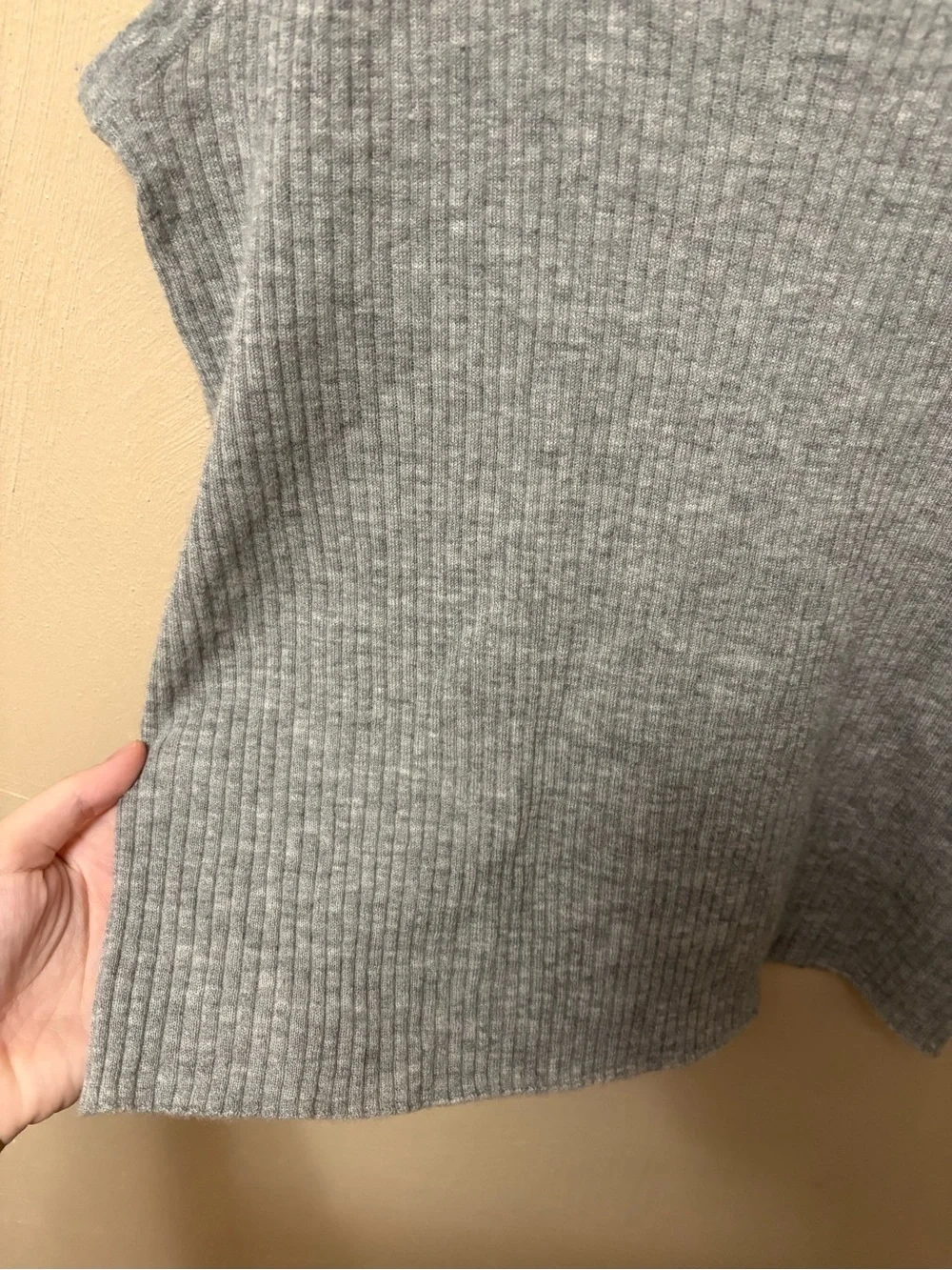 J. Crew Featherweight Cashmere Ribbed Tank Top Gray Size XXL